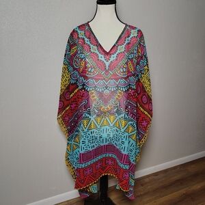 Colorful Geometric Women's Swim Cover-Up